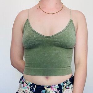 Free People | Intimately FP Green Stretchy Ribbed Cami